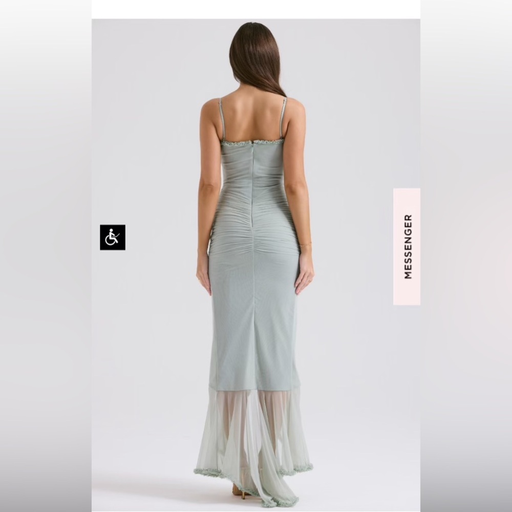 HOUSE OF CB Pistachio Ruffled Gown - Picture 2 of 10